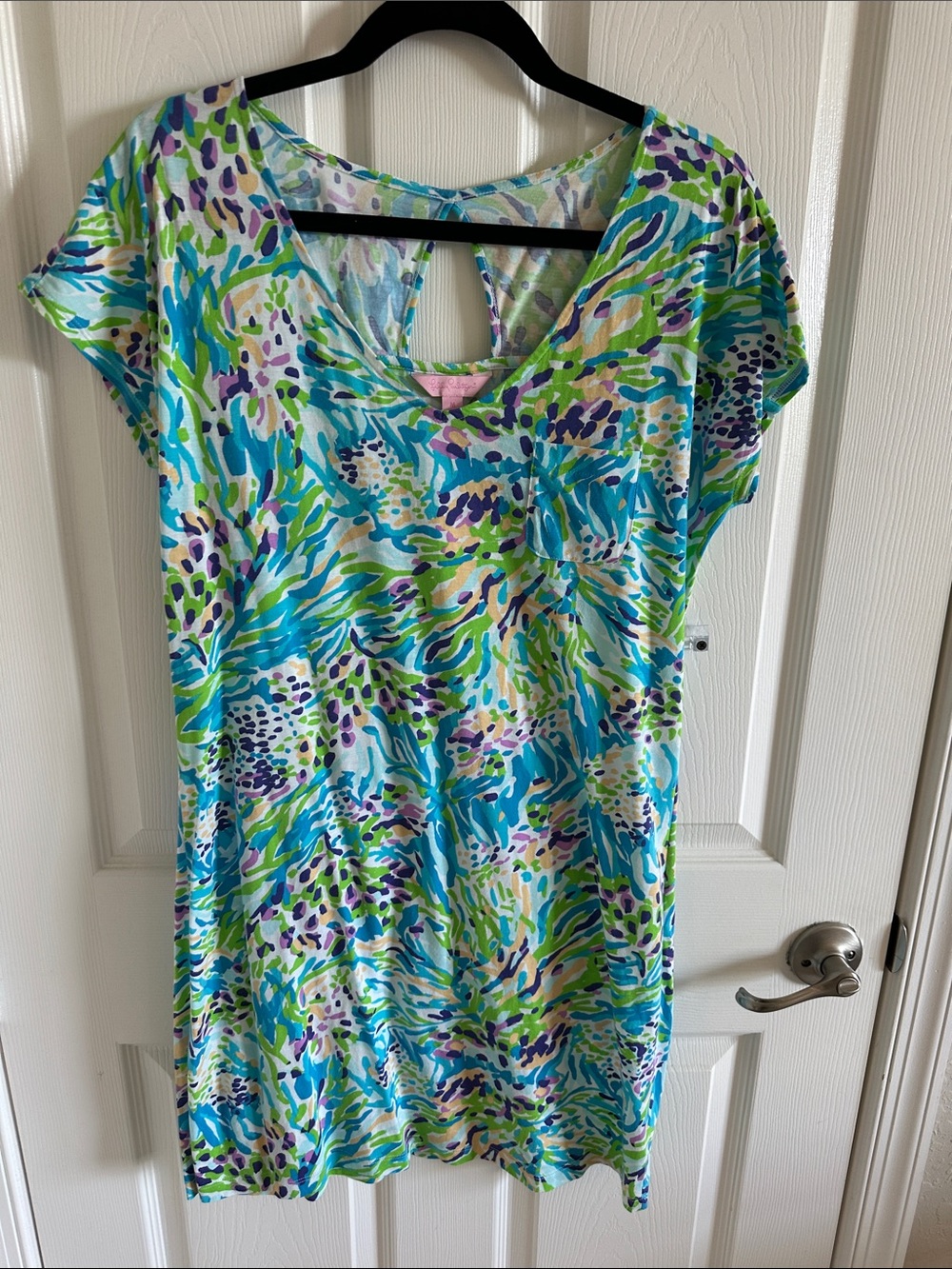 Lilly Pulitzer Multicolor Floral Tank Dress - Aqua, Lime, Purple